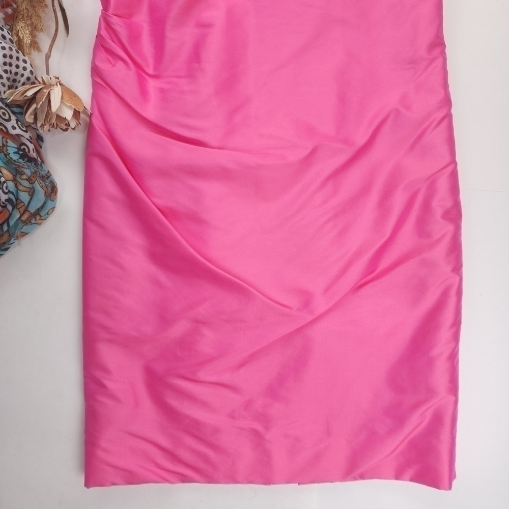 Marisa Baratelli Pink Thai Silk Formal Dress sz 10 - Picture 3 of 14